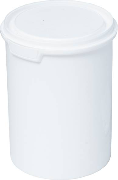 Ведро пластиковое с крышкой, 1 л, белое [5124]